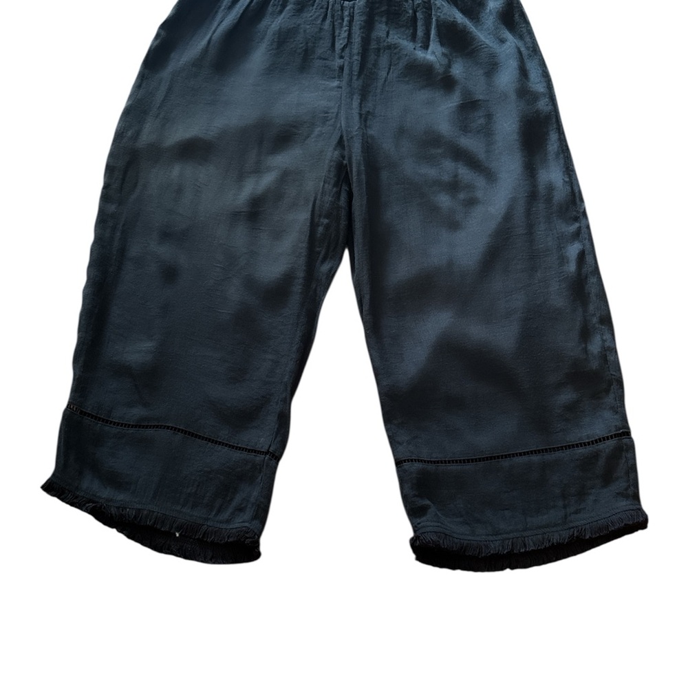 Zac & Rachel Elastic Waist Navy Capri Pants - Size PL